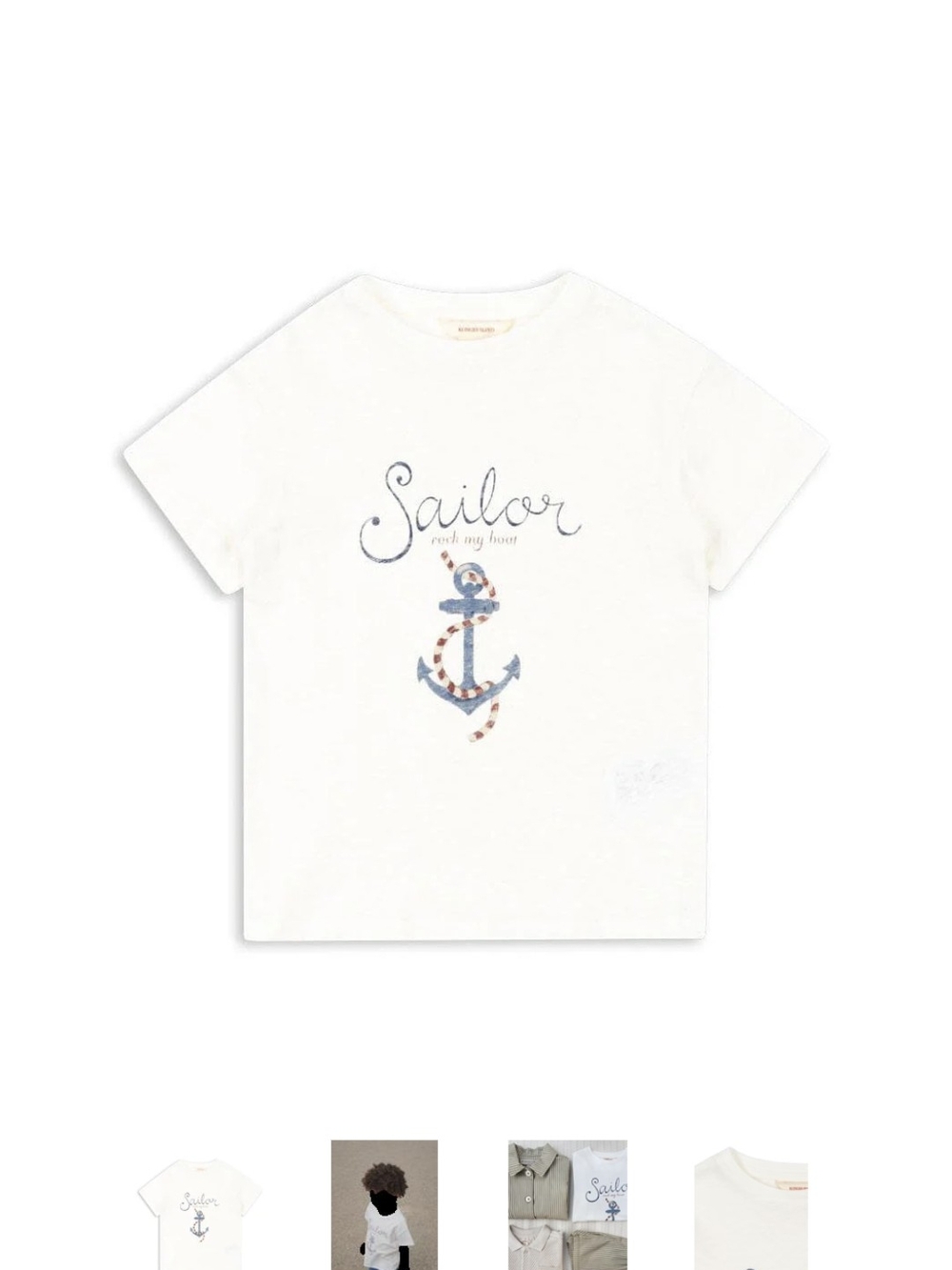 Konges Slojd Sailor Anchor Graphic Tee - White
